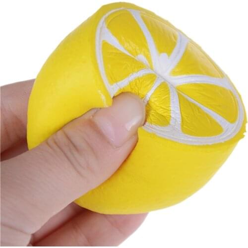 Squish Lemon Kawaii Squish Fruit Slow Rising Decoration Anti-Stress Squishes Collection Soft Scented 6CM