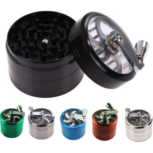 Alloy Herbal Herb Tobacco Grinder 55MM Spice Weed Grinders Smoking Pipe Accessories Gold Smoke Cutter