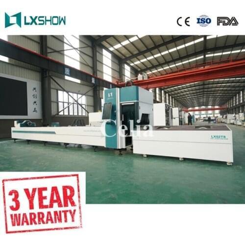 High efficiency 1000w carbon Pipe / tube fiber laser cutting machine , fiber laser machine for steel tube, aluminum
