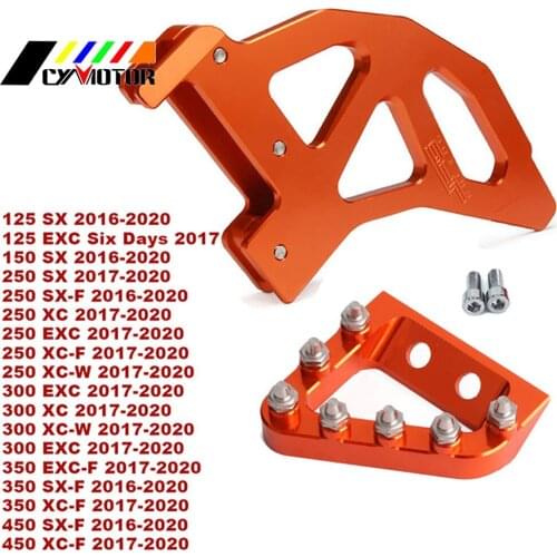 Rear Disc Rotor Brake Guard Cover Protector Pedal For KTM SX XC XCW SXF SX-F EXC EXC-F XCF-W 125 150 250 300 350 450 2020