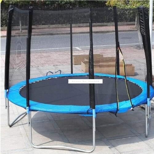 10 Feet High Quality Practical Trampoline With Safe Protective Net Jump Safe Bundle Spring Safety With Ladder Load Weight 400kg