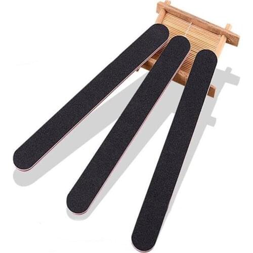 10pcs Nailfile Professional Nail Buffer Black Sandpaper Strong Straight Angle 100/180 Buffing Sanding Files