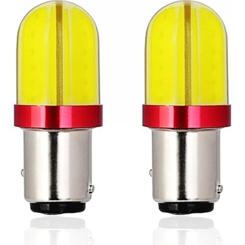 2pcs Super Bright 1500LM 1157 BAY15D CAR Led Brake Light Bulb 8 COB 10w P21/5w Auto Light Source White Red Yellow 12V