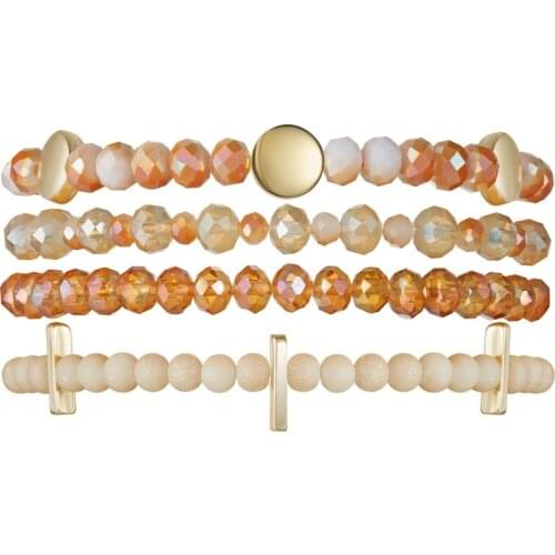 3 Sets Bohemian Beaded Bracelets for Women Girl Multilayer Stretch Stackable Bracelet Set Multicolor Jewelry Friendship Beaded