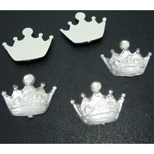 White Crown Resin 60PCS 20mm Bead Flatback Rhinestone Scrapbook Craft Flatback Diy Phone Case Decoration C096*5