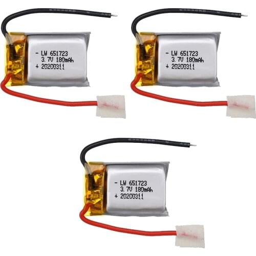 3.7V 180mAH Battery For Syma S109G S111G FOR MJXRC X900 X901 Remote Control Helicopter 3.7 V 180 mAH 651730