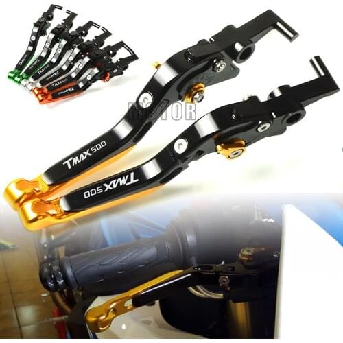 CNC Aluminum Motorcycle Adjustable Folding Extendable Brake Clutch Levers For Yamaha TMAX500/TMAX530 2008-2018 2009 TMAX 500/530