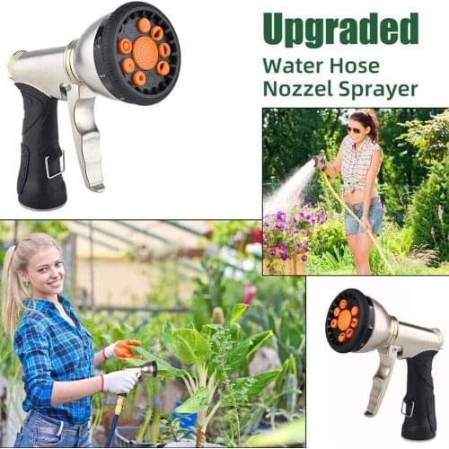 Car Accessories Garden Hose Water Nozzle Pressure Spray Lawn Watering Car Washing Sprayer Tool Water Gun & Snow Foam Lance