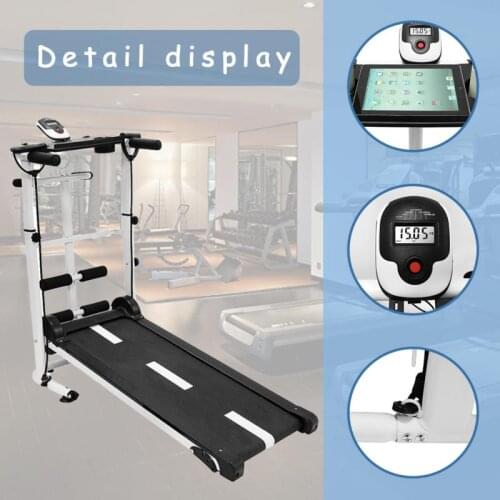 115*52*110cm Treadmill Mini Zebra Pattern Walking Machine (ipad Board Flywheel Running Belt Cover) Fitness Shaping HWC