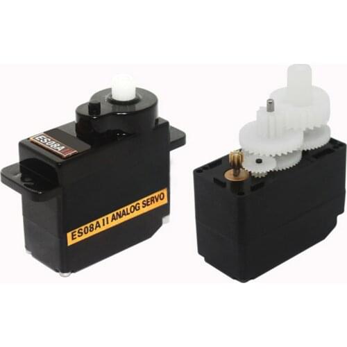 Free Shipping 4 pieces/lot ES08A II Digital Analog Micro Servo 8.5-9g High Sensitivity Micro Servos For RC Heli Airplane