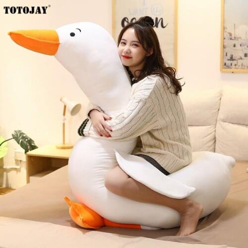 70-120CM Big White Goose Peluches Grandes Animal Plush Stuffed Toys Pillow Sofa Cushion room Decoration Holiday Girlfriend Gifts