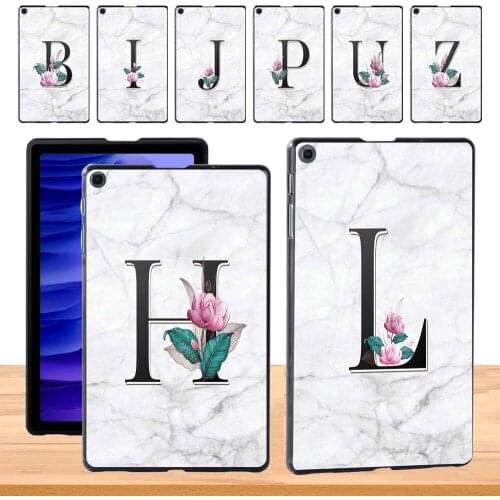 Tablet Case for Samsung Galaxy Tab A7 10.4 Inch T500/T505 Anti-fall Marble Pattern Back Case + Stylus