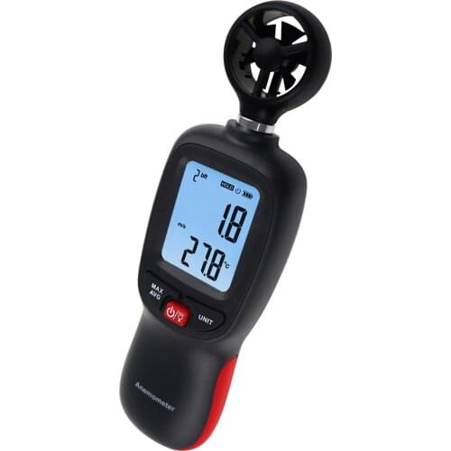 Digital Wind Speed Anemometer Handheld Temperature Air Velocity Wind Chill Measurement Gauge w/ Data Recording Beaufort Scale