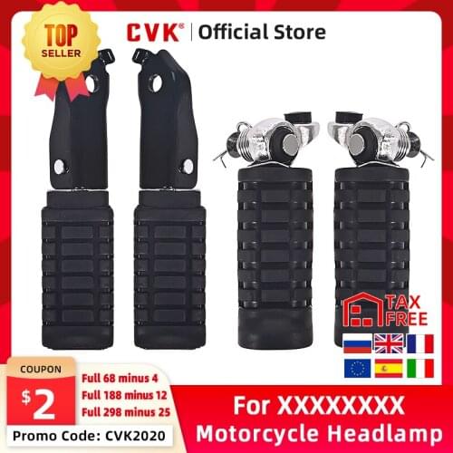CVK 1Pair Aluminum Alloy Anti-Skid Black CNC Folding Foot Pegs Pedal Rest Front and Rear Footpegs Footrest For HONDA CA250