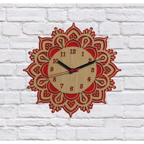 KalyonHome Sun Wooden Decorative Wall Clock Watch