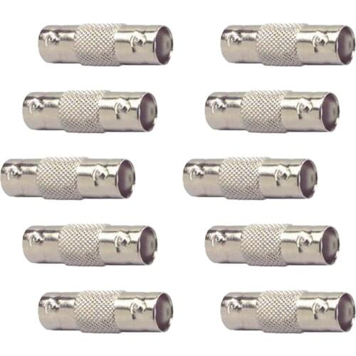 ESCAM 10pcs BNC Female To Female Inline Coupler Coax BNC Connector Extender For CCTV Camera Security Video Surveillance System