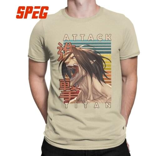 Mens Eren Titan Form Attack On Titan T Shirt Cotton Clothing Vintage Short Sleeve O Neck Tees New Arrival T-Shirt