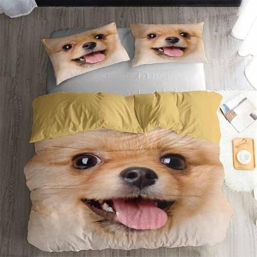 HELENGILI 3D Bedding Set Animals Dogs Print Duvet cover set bedclothes with pillowcase bed set home Textiles