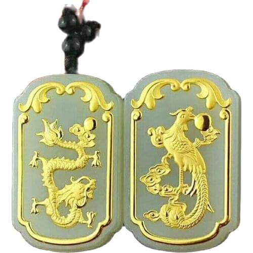 China and Tian Yujin hang dragons and phoenixes with jade inlaid
