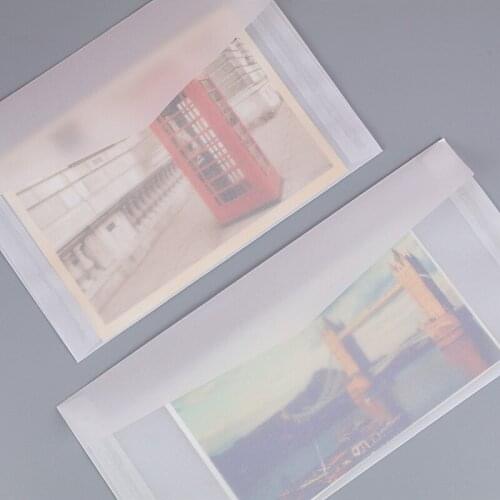 50pcs Blank Translucent Paper Envelope Vintage Envelopes For Invitations Wedding Gift Card Envelope Postcards Letter Storage Bag