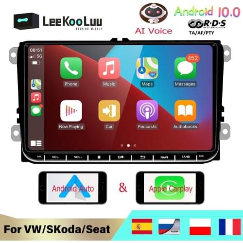 LeeKooLuu Autoradio 2 din Car Multimedia Player Android Radio GPS For Volkswagen VW T5 Touran Golf 5 6 Polo Passat b6 b7 Seat