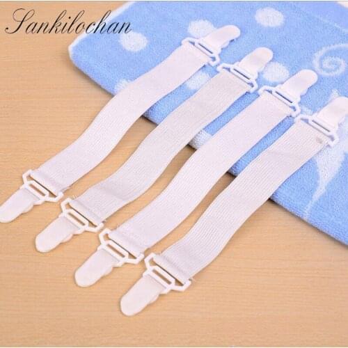 Hot Sale 4pcs/pack Bed Sheet Mattress Cover Blankets Grippers Clip Holder Fasteners Elastic Set housekeeper Hooks LW0292