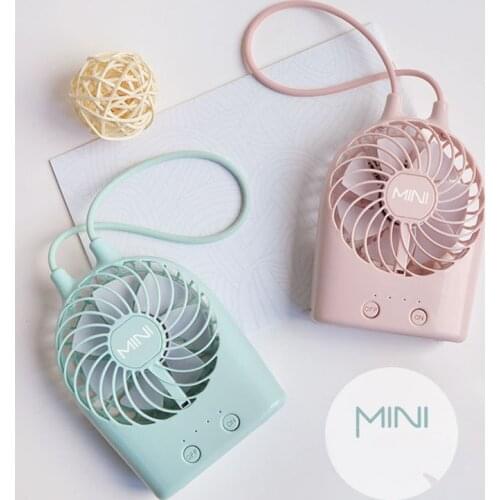 DTVANE Creative Small Fan Silicone Rope Sling Portable Mini Charging Fans Student Gift Custom LOGO Handheld Usb fan