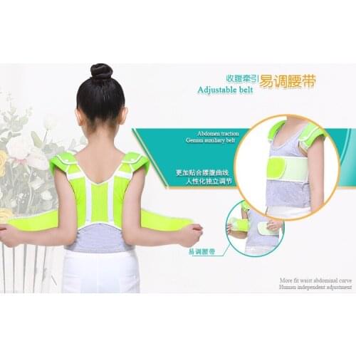 New !!!! Childrens Thin & light posture kyphosis correction summer breathable back clip student young-onset spine orthosis belt
