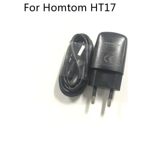 New Travel Charger + USB Cable USB Line For Homtom HT17 MTK6737 Cell Phones 5.5 Inch 1280x720 Free Shipping + Tracking Number