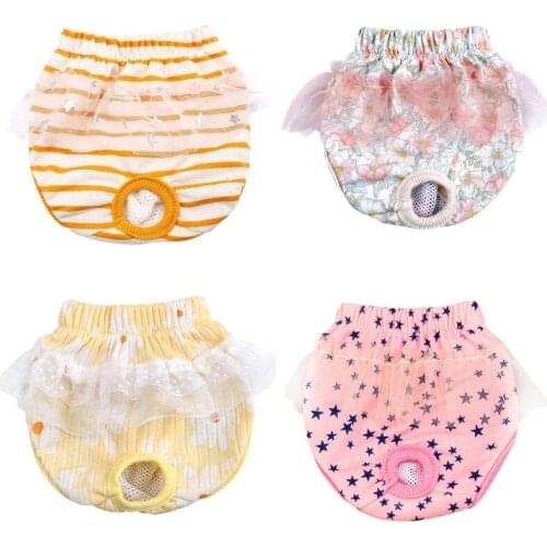 Dog Diaper Physiological Pants Sanitary Washable Female Dog Cute Shorts Soft Dogs Pants For Small Medium Puppy Pet Underwear