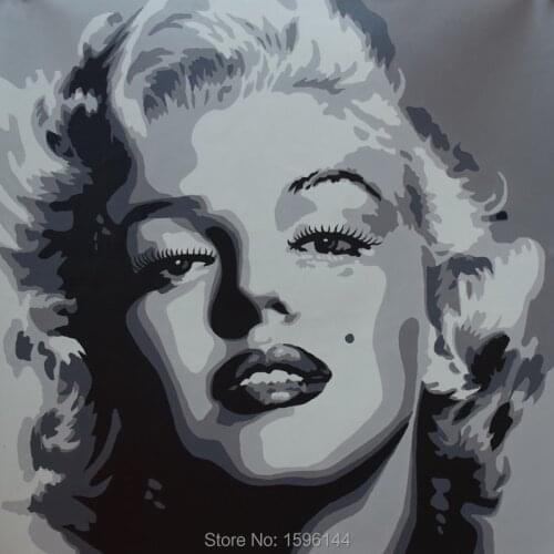 Pop Art Oil Painting Hand painted Canvas Picture Marilyn Monroe Portrait Modern Home Decor Hotel Ornaments