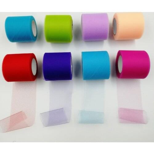 5cm×22M Shiny Crystal Tulle Roll Organza Sheer Gauze DIY Girls Tutu Skirt Gift Wedding Party Decor Baby Shower Decor Supply