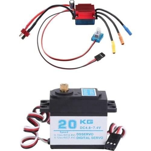 RC Running 35A Brushless ESC Electric Speed Control With 20Kg Waterproof High Torque Digital Servo With Metal Gear