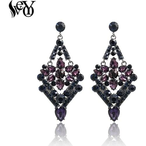 VEYO Luxury Earrings Full of Crystal Drop Earrings For Women Hot Sale High Quality pendientes Brincos
