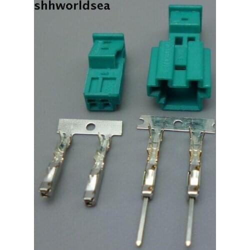 Shhworldsea 4sets High quality 2Pin Auto connector,Car Speaker plug,Auto stereo plug, car electric connector for BMW car ect
