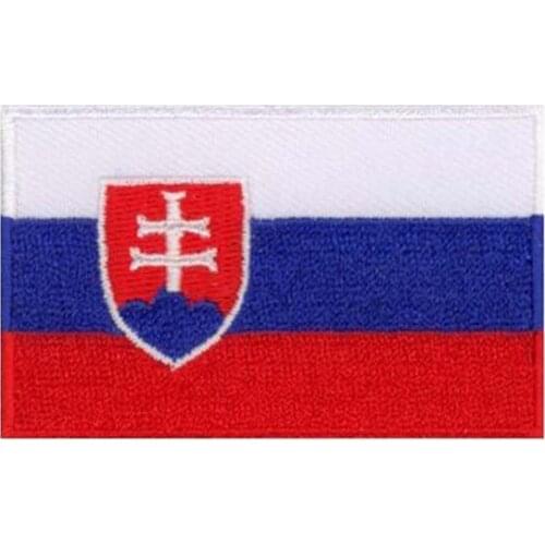Slovakia Embroidery Patch/Emblem Made by Twill and Flat Broder with Iron On Backing Welcome Custom MOQ50pcs Free Shipping