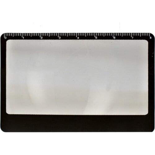 Outdoor Rectangular Magnifier Magnifying Sheet Card Shape Portable Pocket Solar Igniter Fire Starter Ruler Tools