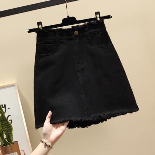 Woman Skirts High Waist Denim Skirt for Women Spring and Summer 2021 Skirt A- line Short Skirt Mujer Faldas Saias Mulher