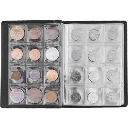 120 Pockets PVC Mini Coins Album Collection Book Commemorative Coin Storage Album Book Coin Holders Collector Gifts