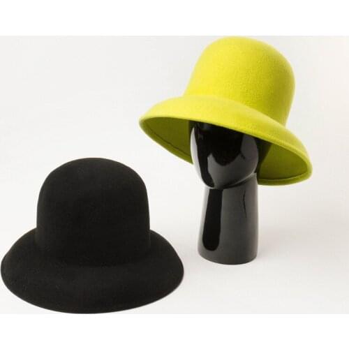 2021 Fall 100% Wool Fashionable High Quality Retro Cloche Bell Shaped Felt Hat