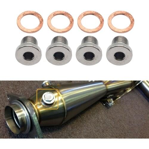 4 Set M12x1.25mm Oxygen o2 Lambda Sensor blanking Plug Cap Bung motorcycles cars