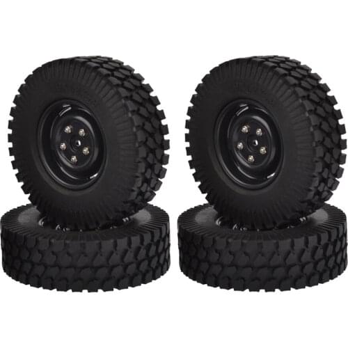 4PCS RC 1/10 Crawler 98MM Tire Set 1.9 inch With Wheels Rims for 1/10 RC Crawlers RC4WD D90 D110 Axial SCX10 900046 1.9" Tiry S