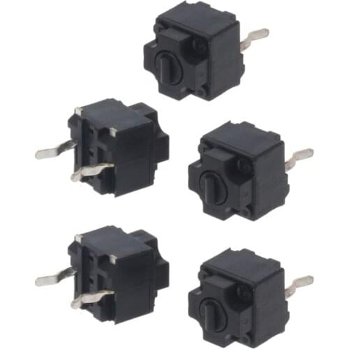 5Pcs Original Mouse Square Micro Switch Button EVQP0E07K Baolei Shark IE4.0 Black Spots 6x6x7.45