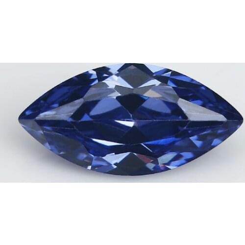 50PCS 1.5x3~10x20mm Marquise Shape Dark BLue AAAAA Loose stone Cubic Zirconia CZ Gems Machine Cut For Jewelry DIY Stone