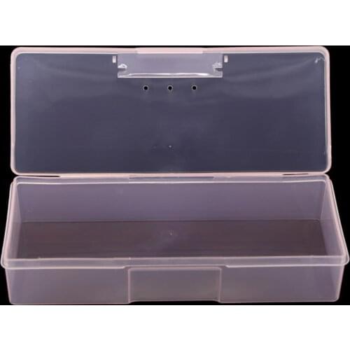 70% Hot Sale 1Pcs Practical Plastic Transparent Nail Brush Kit Storage Box Container Organizer Case Nail Tool Box Jewelry Box