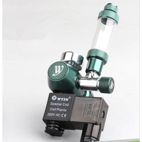 Aquarium CO2 Regulator with Check Valve Bubble Counter magnetic Solenoid Valve
