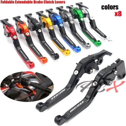 CNC Aluminum Folding Extendable Motorcycle Accessories Brake Clutch Levers For Kawasaki ZZR1200 ZZR 1200 2002 2003 2004 2005
