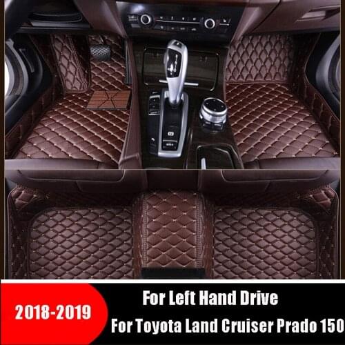 Car Floor Mats For Toyota Land Cruiser Prado 150 2018 2019 5 Seats Custom Carpets Interior Automobile Accessories