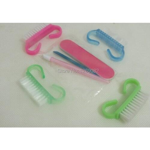 Free shipping!4pcs nail Brush+1 set nail pusher,as picture