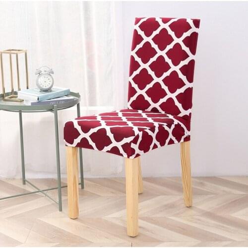 Elastic Chair Cover for Computer Dining Room Kitchen Office Colorful Printed Chair Covers Spandex Seat Cover Wedding